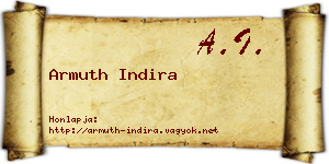 Armuth Indira névjegykártya